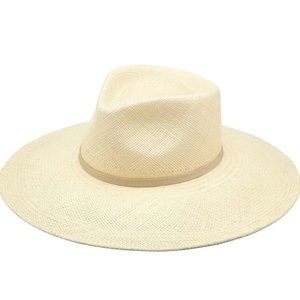 Cuyana Wide Brim Panama Hat size 57 in “Natural”